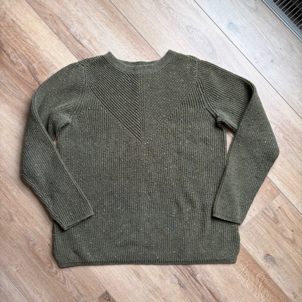 Green Medium Chunky Talbots Sweater / Fishermancore Cottagecore Grandpa